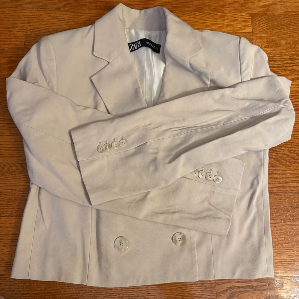 Zara Women's Cream Blazer -new without tag - Picture 8 of 10